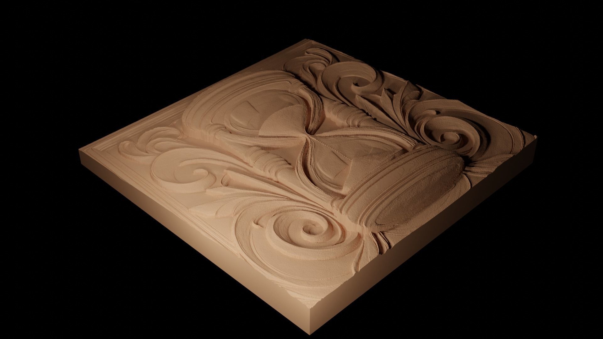 Hourglass CNC 3d Print High Relief Sand Casting 3D print model_2