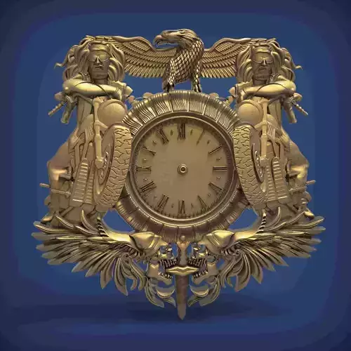 Carved clock for 3D printing and CNC