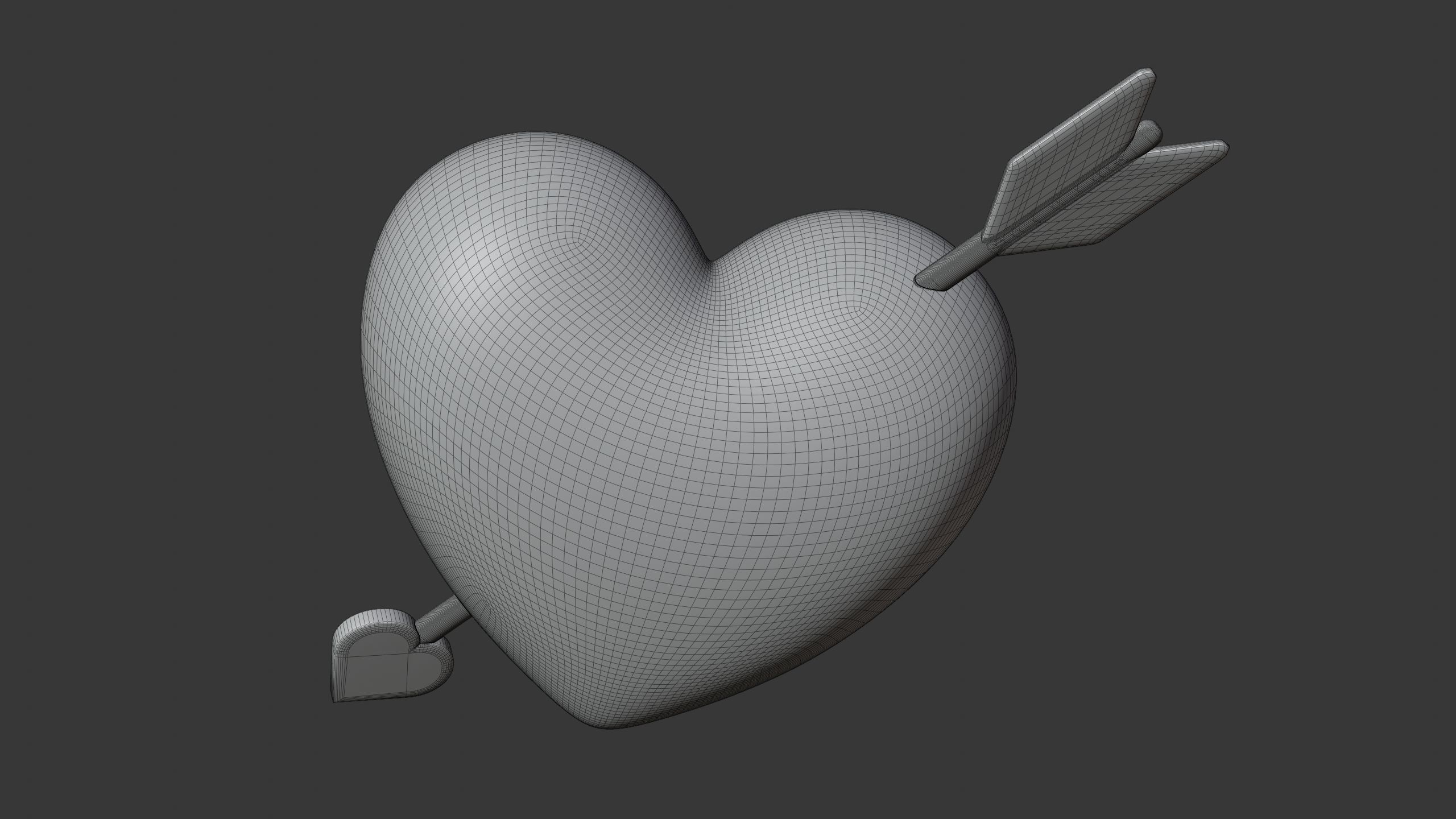 Heart with Arrow 3D Icon Free 3D model_8