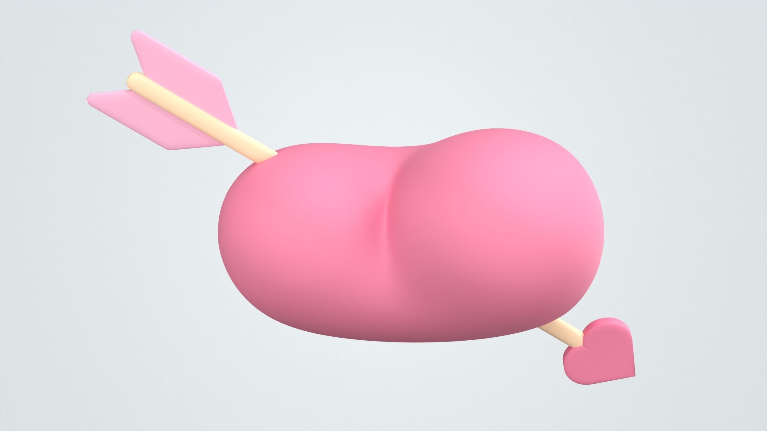 Heart with Arrow 3D Icon Free 3D model_5