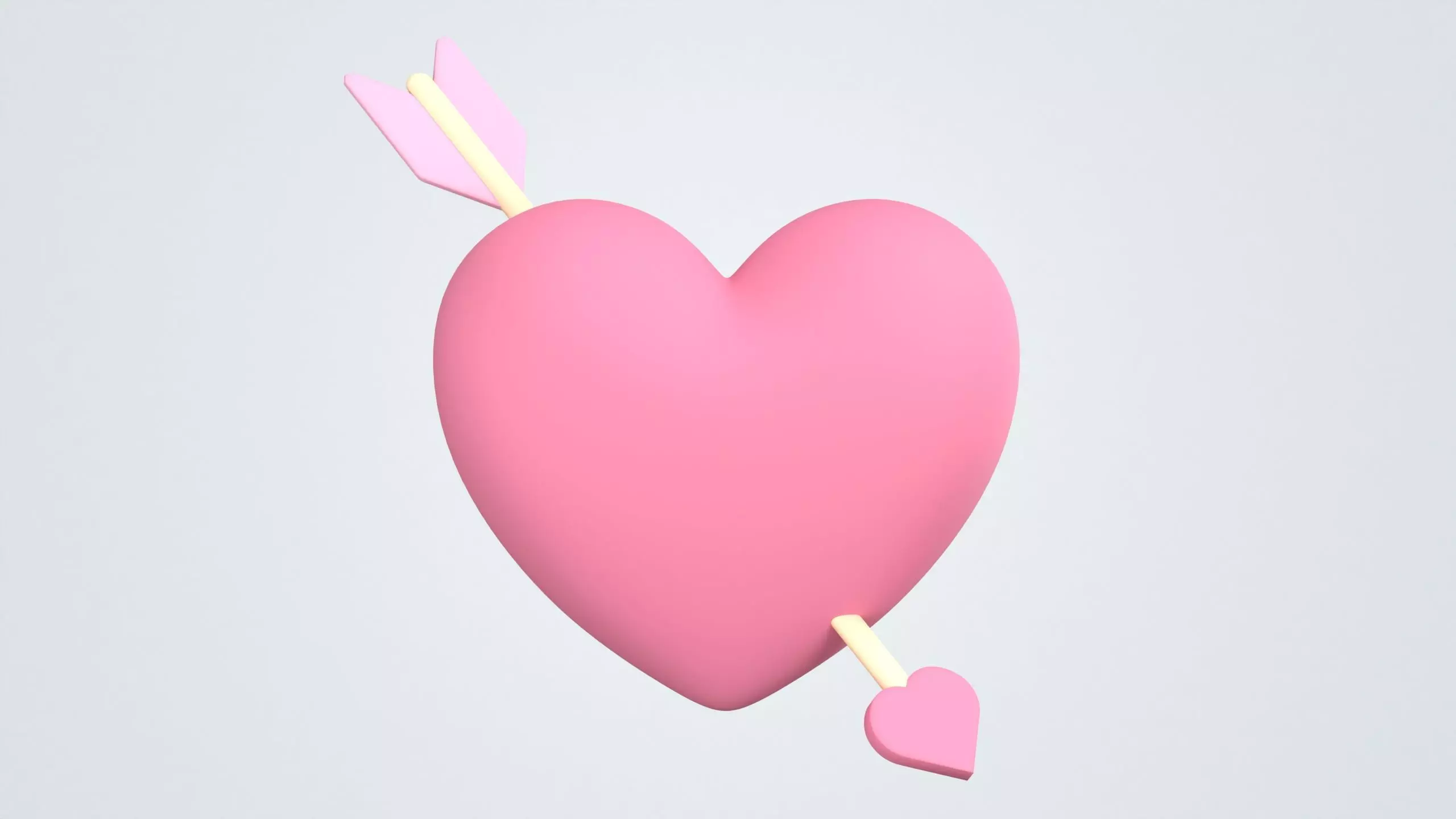 Heart with Arrow 3D Icon Free 3D model_0