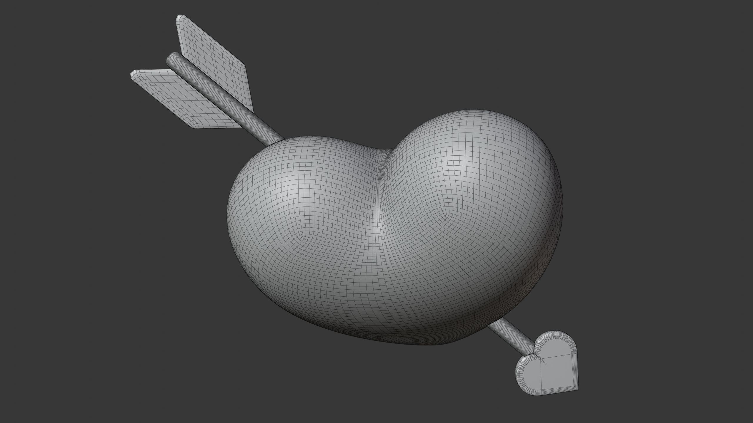 Heart with Arrow 3D Icon Free 3D model_9