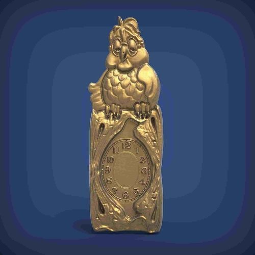 Carved clock for 3D printing and CNC 3D print model