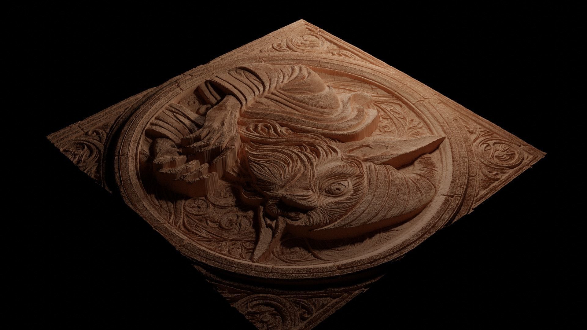 Hobgoblin CNC 3d Print High Relief Sand Casting 3D print model_3