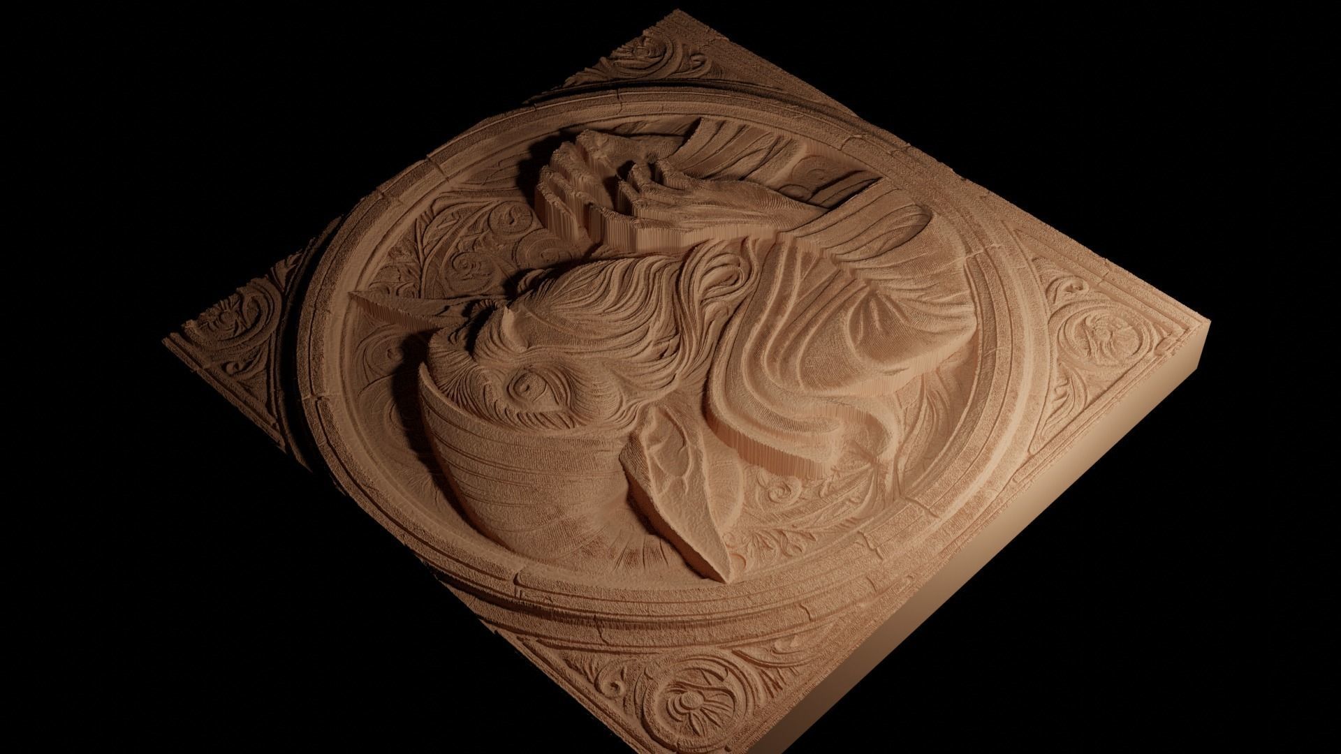 Hobgoblin CNC 3d Print High Relief Sand Casting 3D print model_4