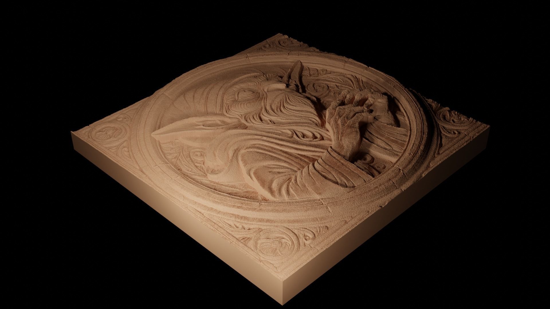 Hobgoblin CNC 3d Print High Relief Sand Casting 3D print model_2