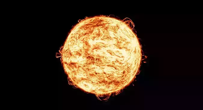 Realistic Sun 3D model