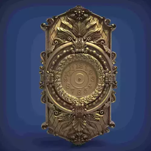 Carved clock for 3D printing and CNC