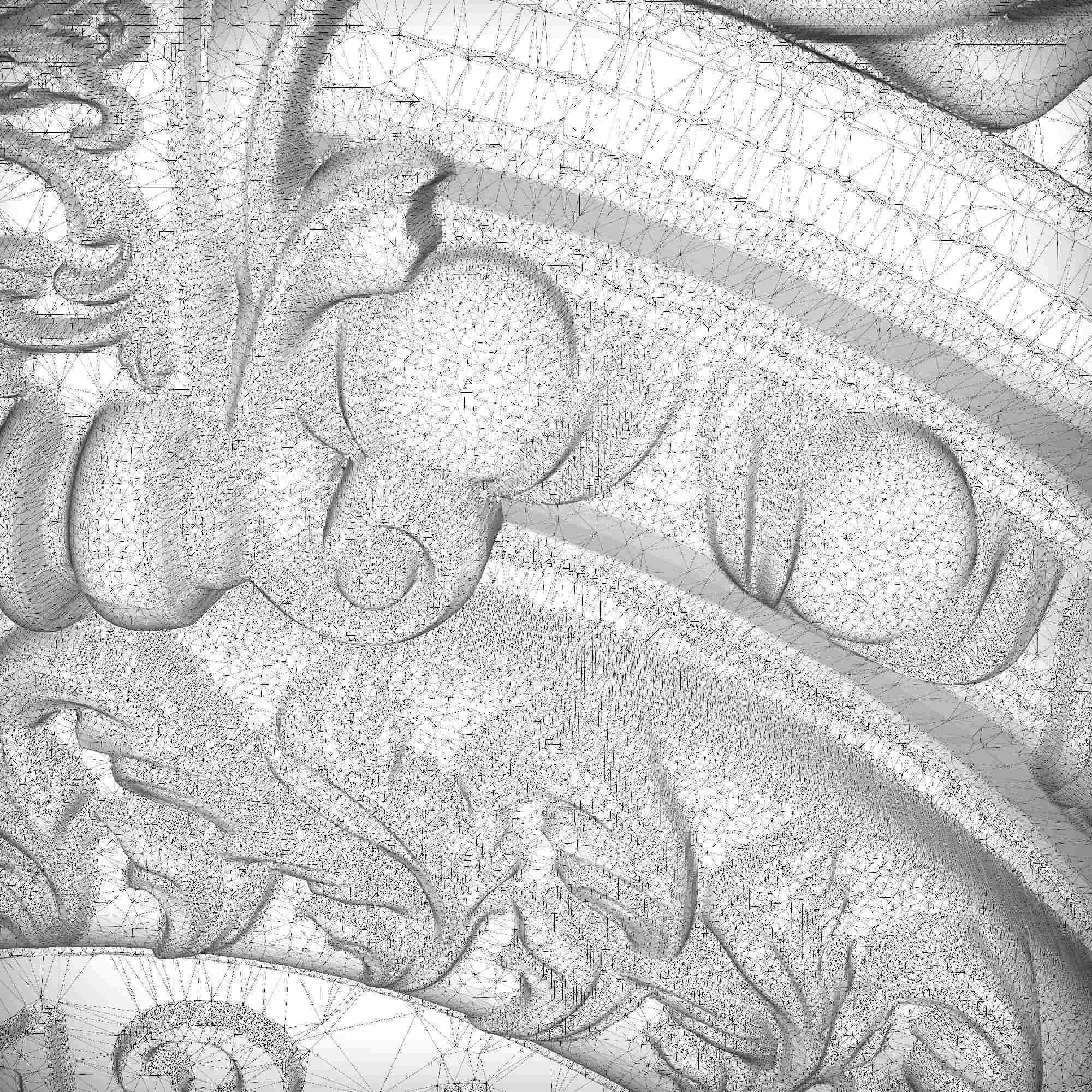 Carved clock for 3D printing and CNC 3D print model_7