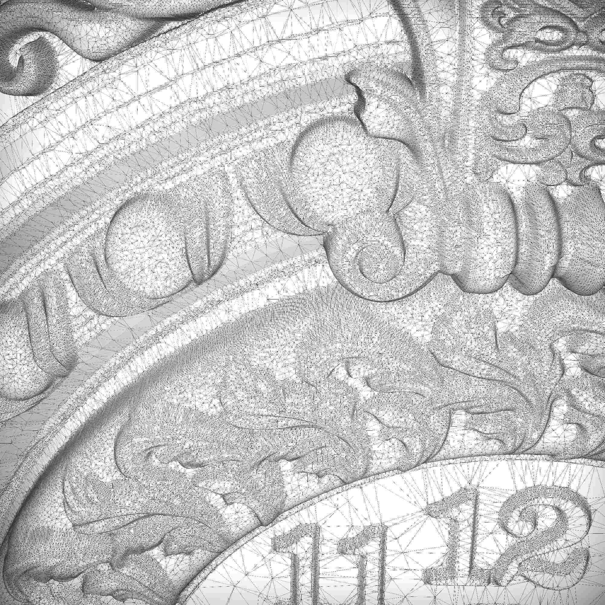 Carved clock for 3D printing and CNC 3D print model_6