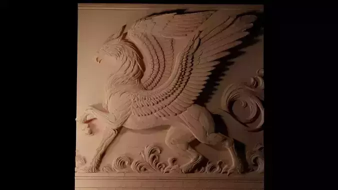 Hippogriff CNC 3d Print High Relief Sand Casting