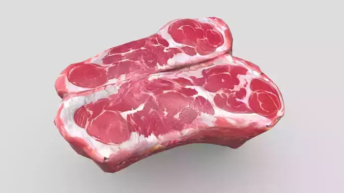 Raw Meat 2 Low-poly 3D model