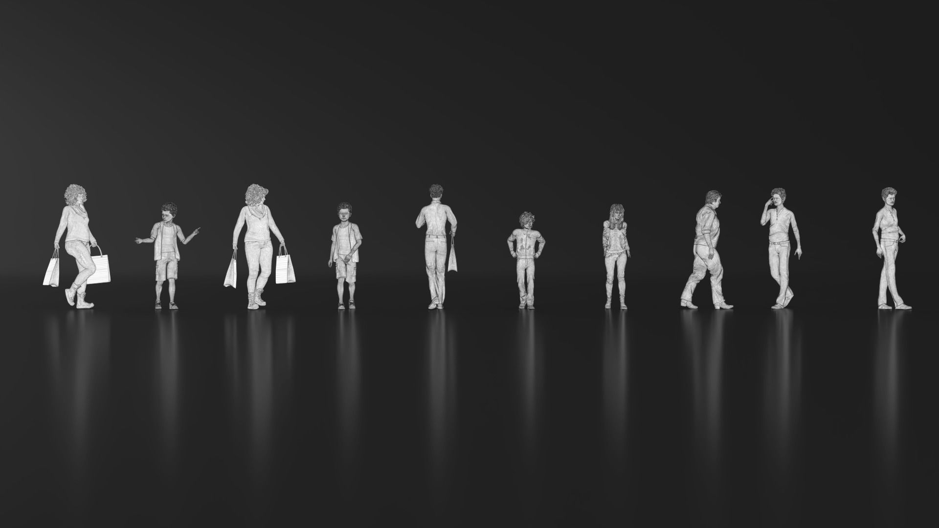 HD People 20 walking Free 3D print model_18