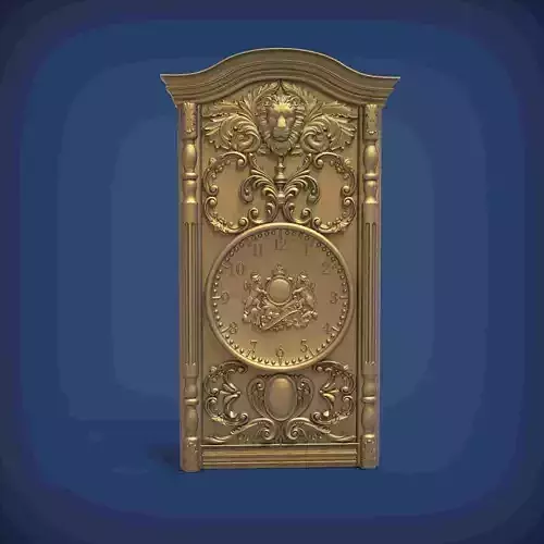 Carved clock for 3D printing and CNC