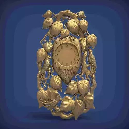 Carved clock for 3D printing and CNC