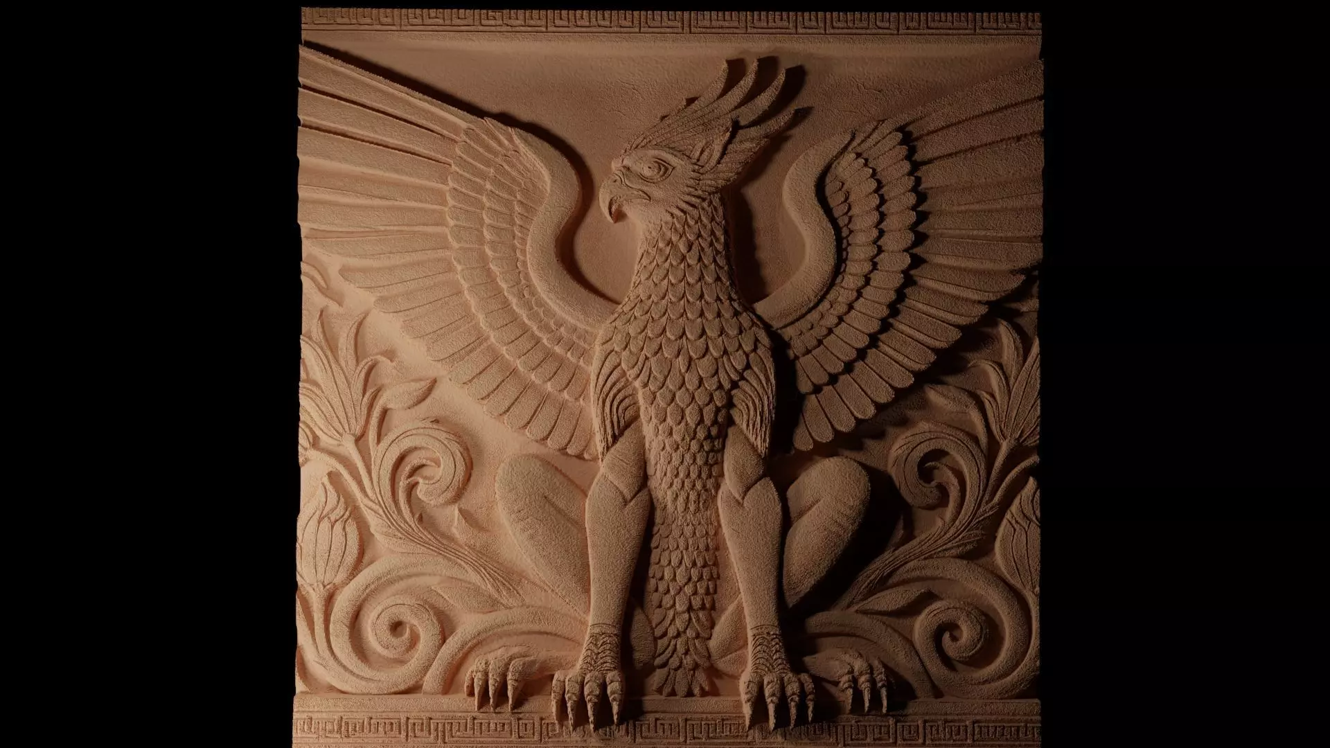 Harpy CNC 3d Print High Relief Sand Casting 3D print model_0
