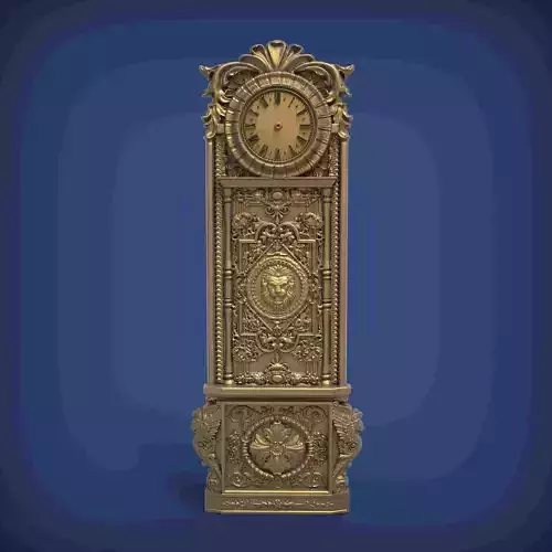 Carved clock for 3D printing and CNC