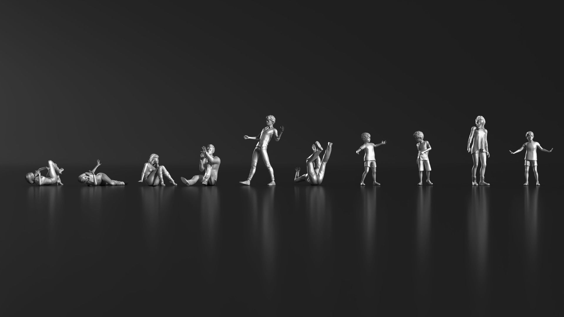 HD People 21 Scared Shocked 3D print model_7