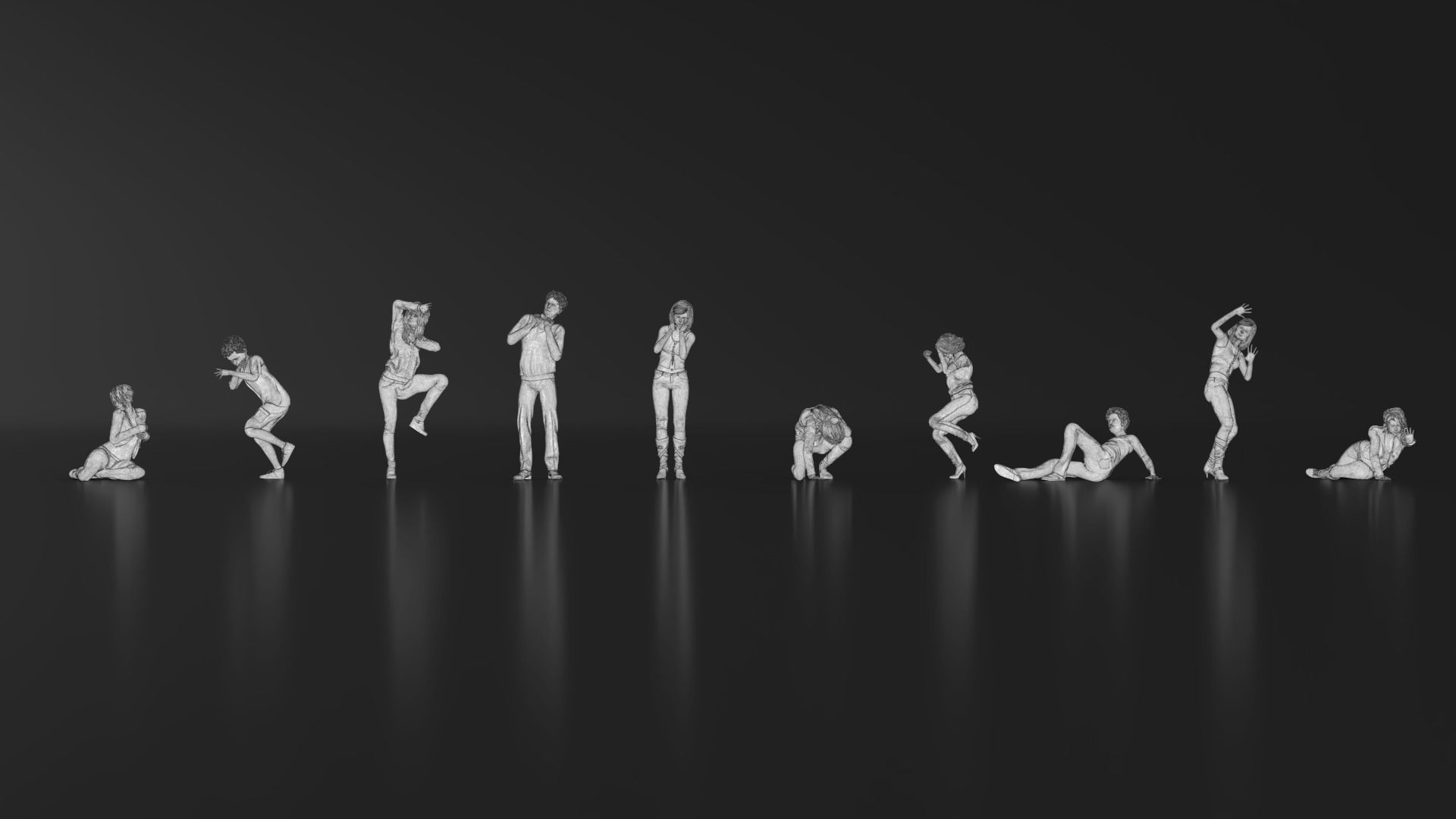 HD People 21 Scared Shocked 3D print model_18