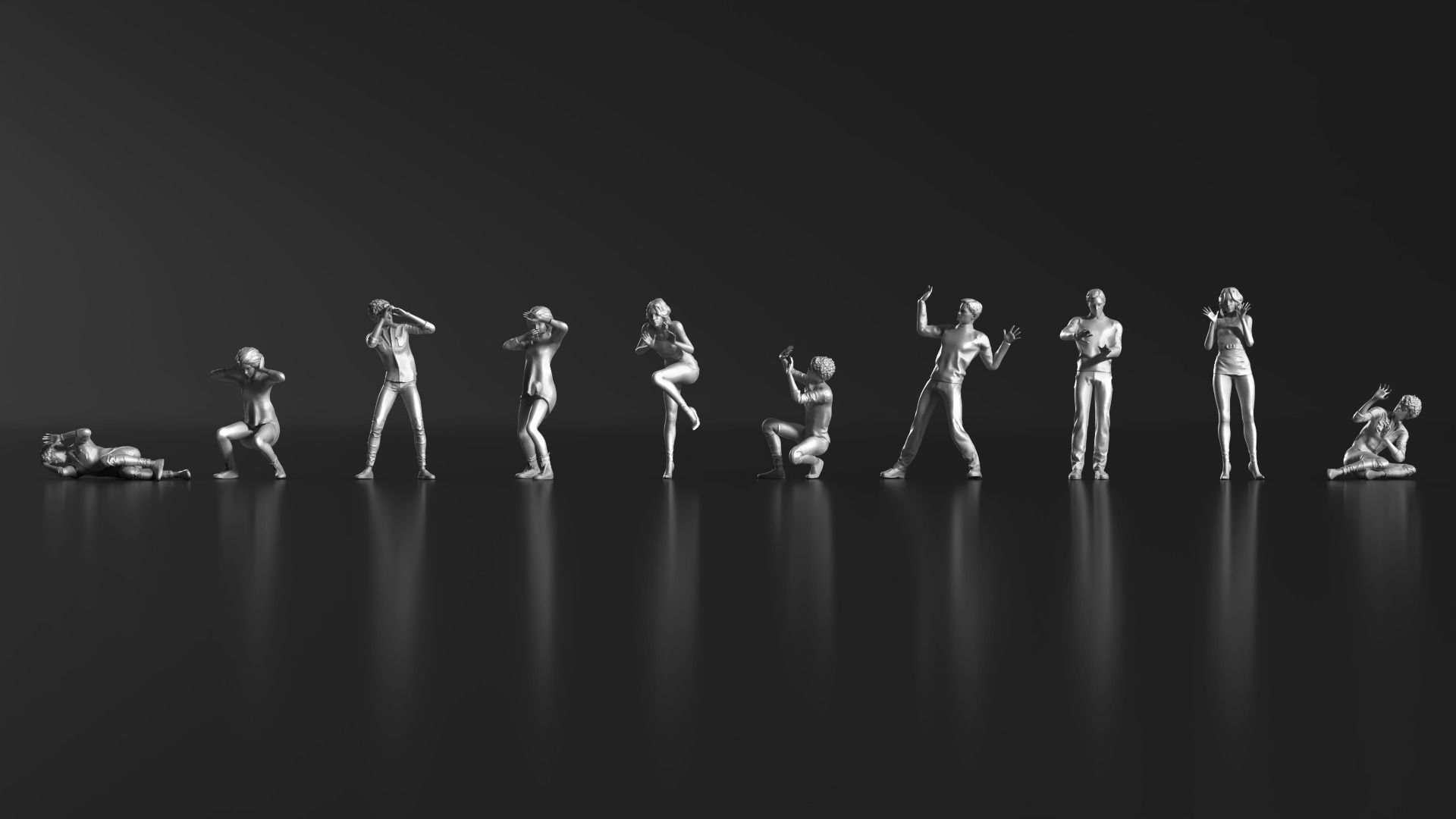 HD People 21 Scared Shocked 3D print model_8