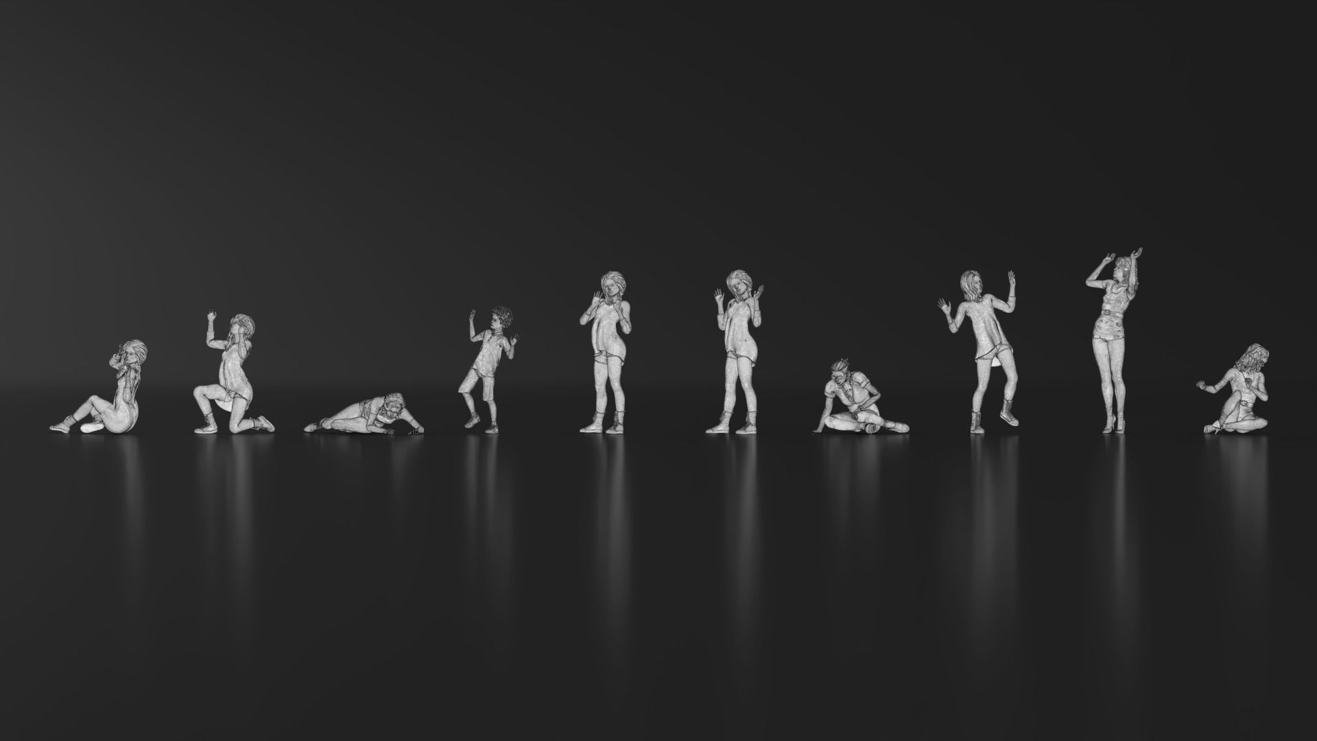 HD People 21 Scared Shocked 3D print model_16