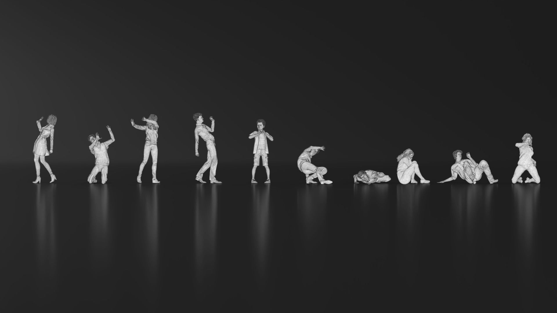 HD People 21 Scared Shocked 3D print model_19