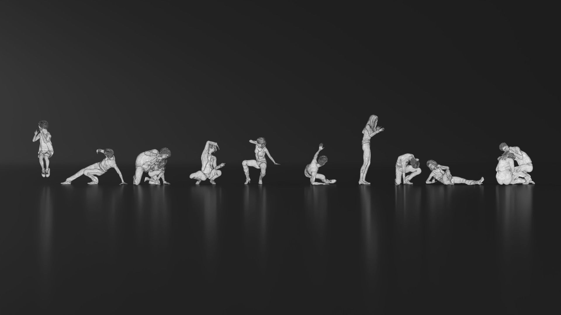 HD People 21 Scared Shocked 3D print model_11