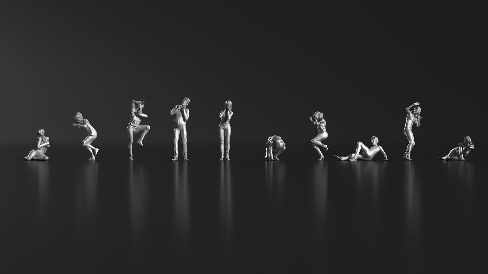 HD People 21 Scared Shocked 3D print model_5