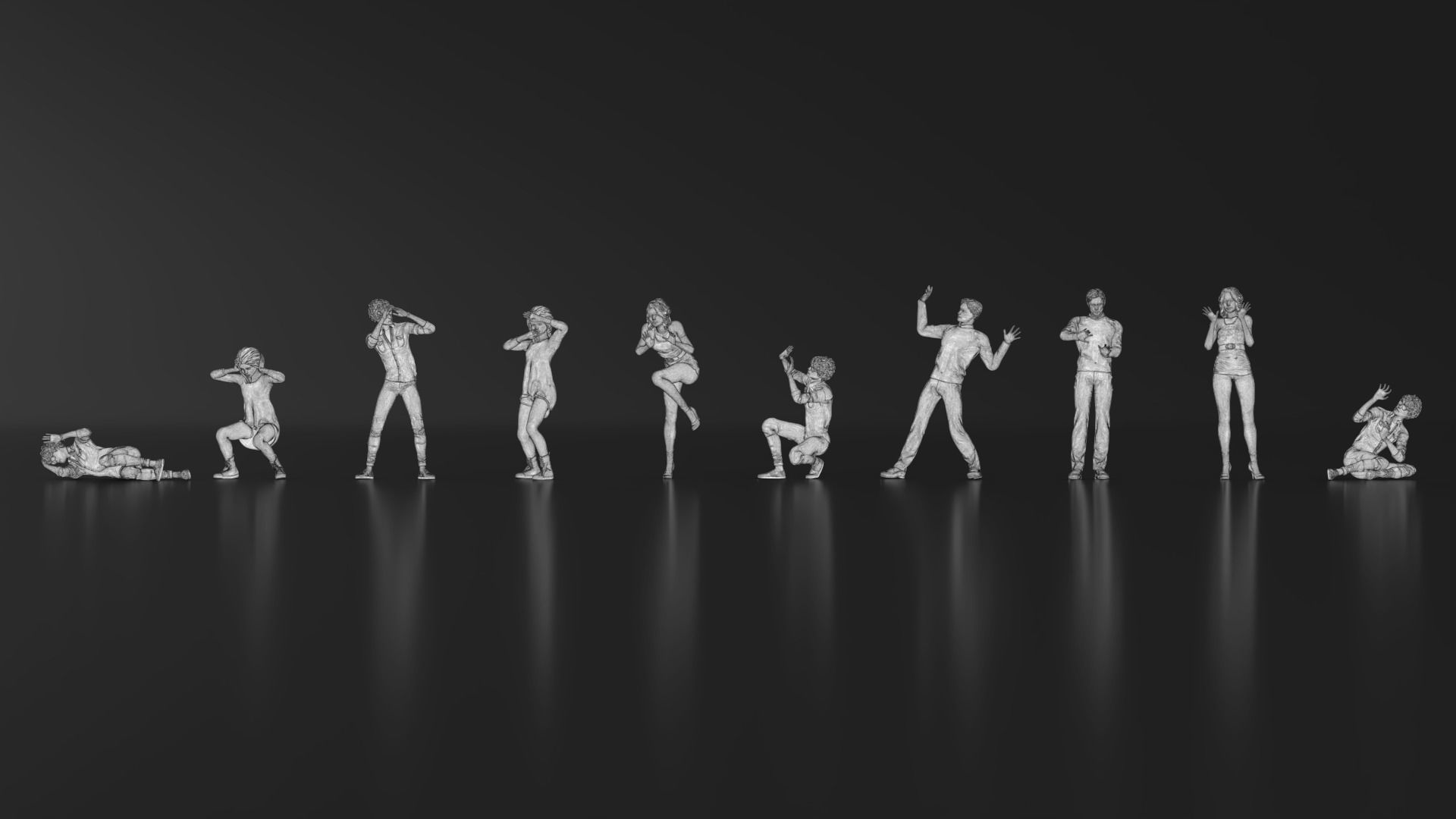 HD People 21 Scared Shocked 3D print model_14