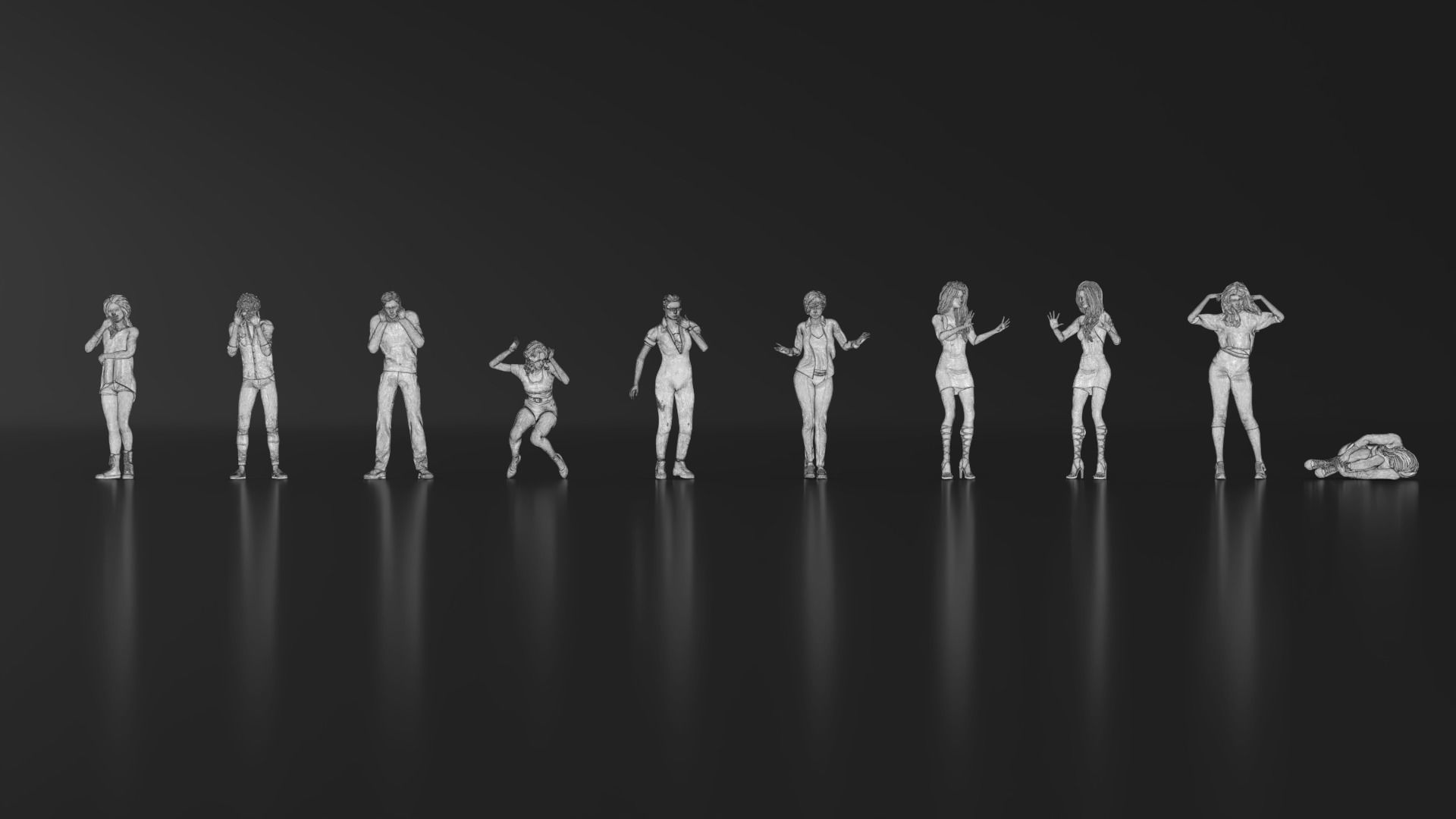 HD People 21 Scared Shocked 3D print model_15