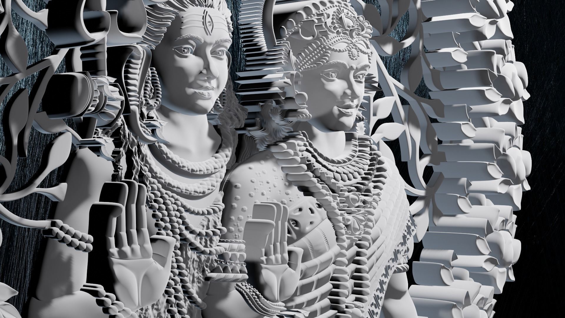 shiva parvati 3D print model_3