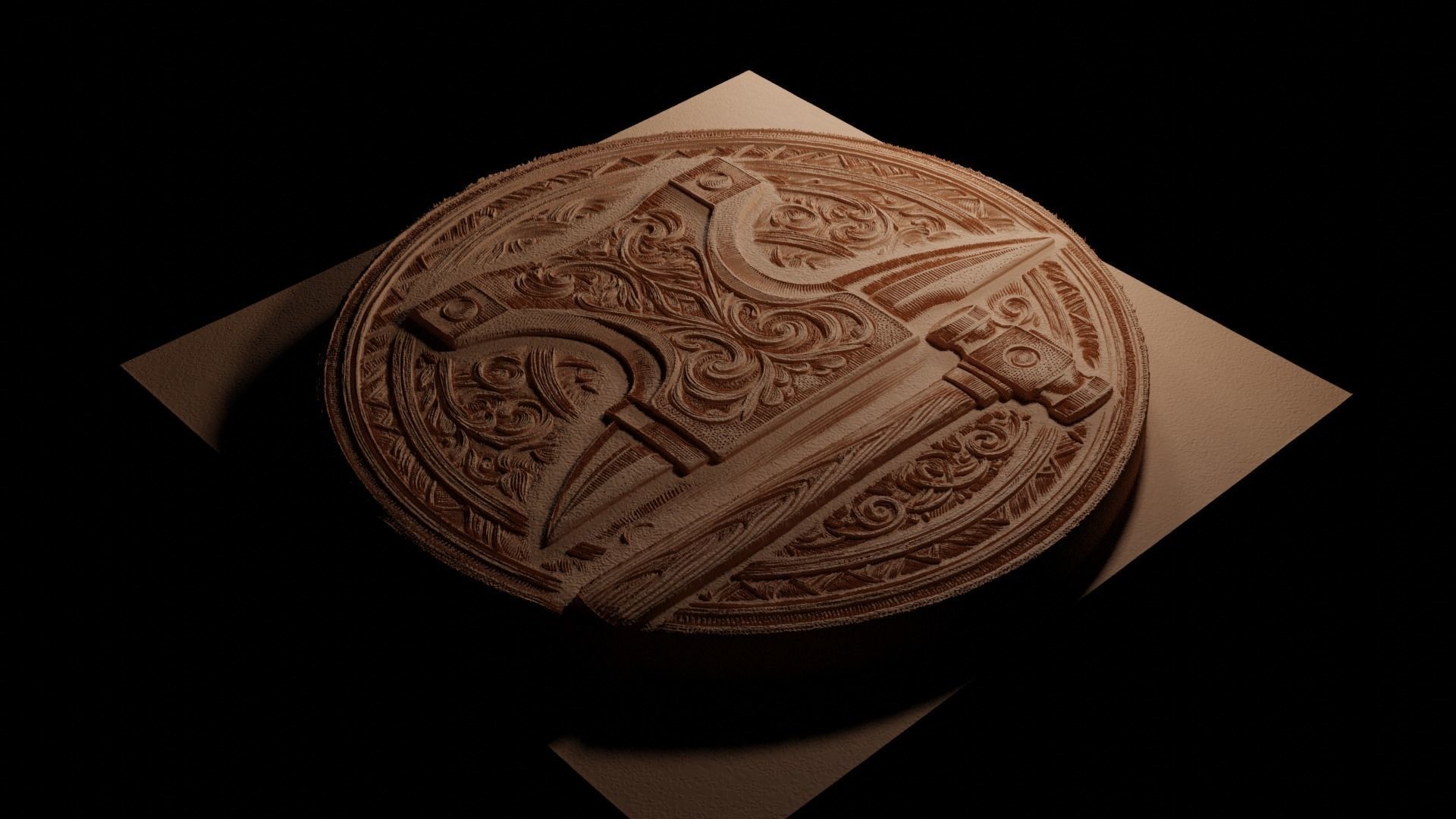 Hammer and Anvil CNC 3d Print High Relief Sand Casting 3D print model_3