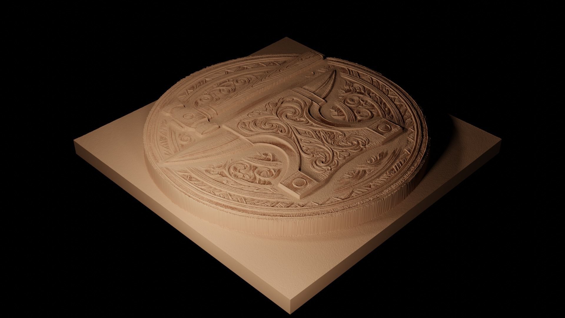 Hammer and Anvil CNC 3d Print High Relief Sand Casting 3D print model_2