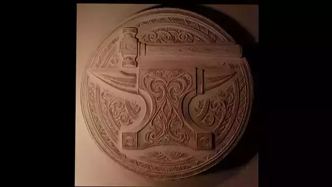 Hammer and Anvil CNC 3d Print High Relief Sand Casting