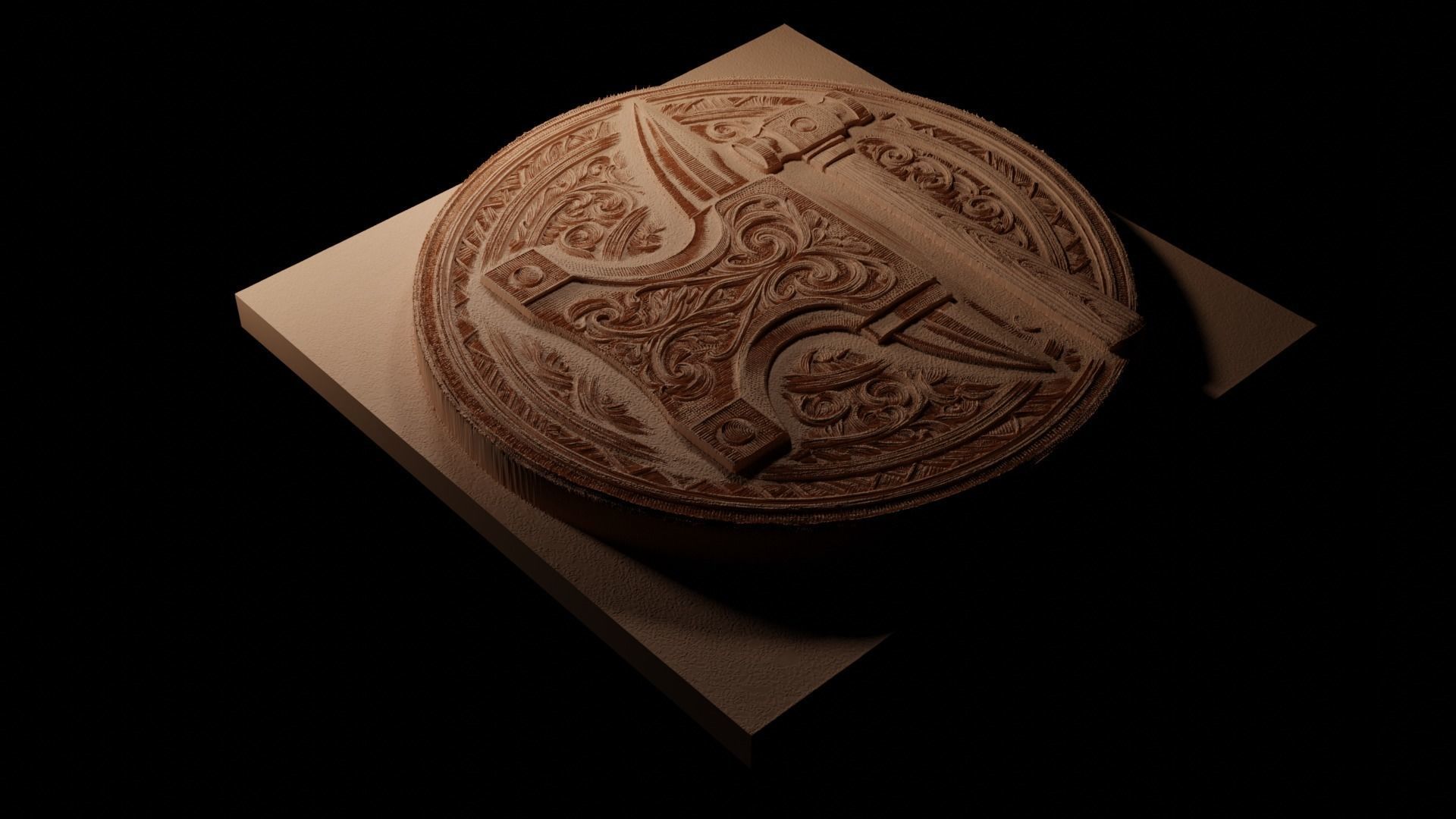 Hammer and Anvil CNC 3d Print High Relief Sand Casting 3D print model_1