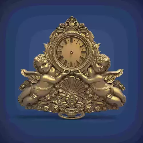 Carved clock for 3D printing and CNC