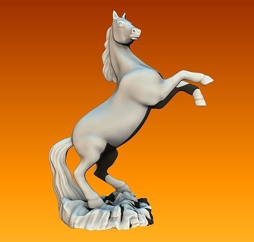 Horse in pose Free 3D print model Free 3D print model