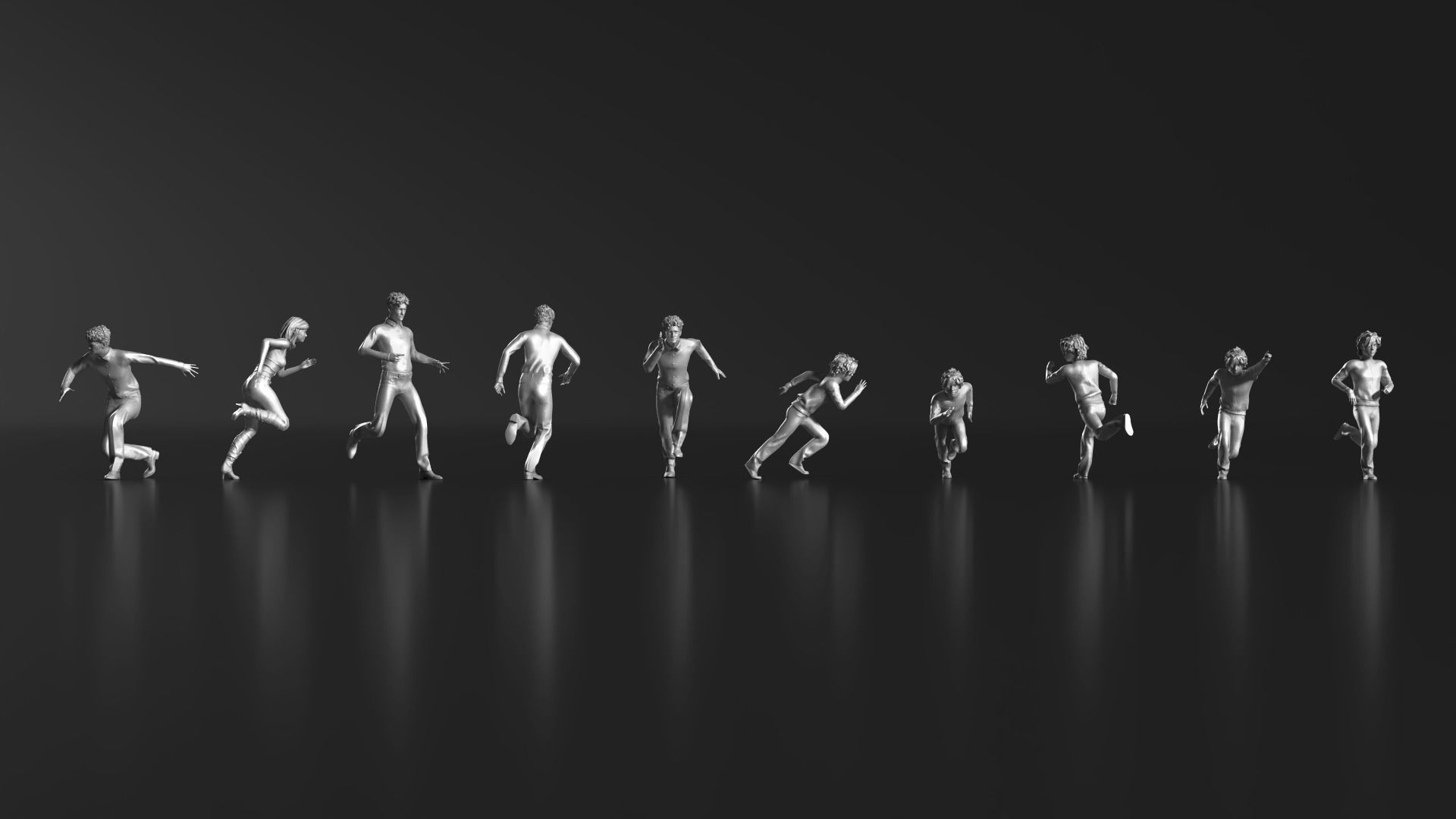 HD People 22 Run 3D print model_3