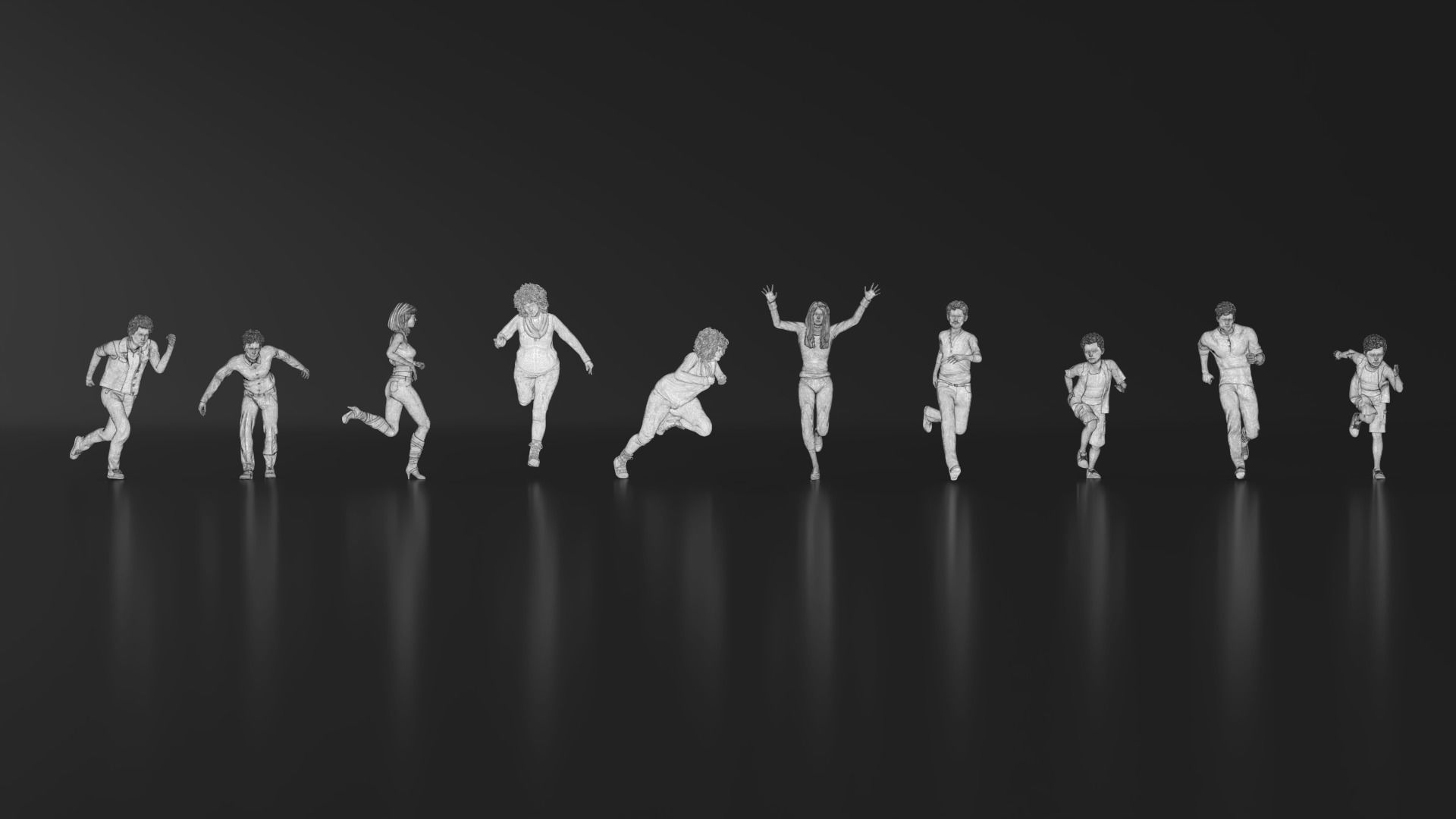 HD People 22 Run 3D print model_12