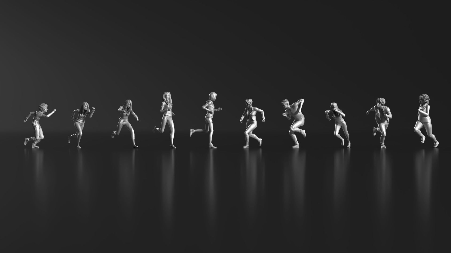 HD People 22 Run 3D print model_5