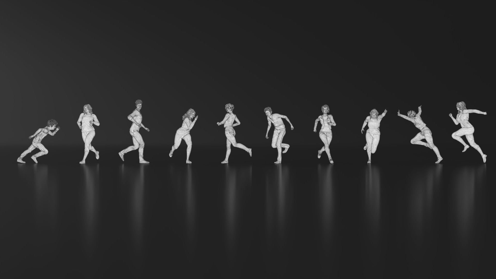 HD People 22 Run 3D print model_16