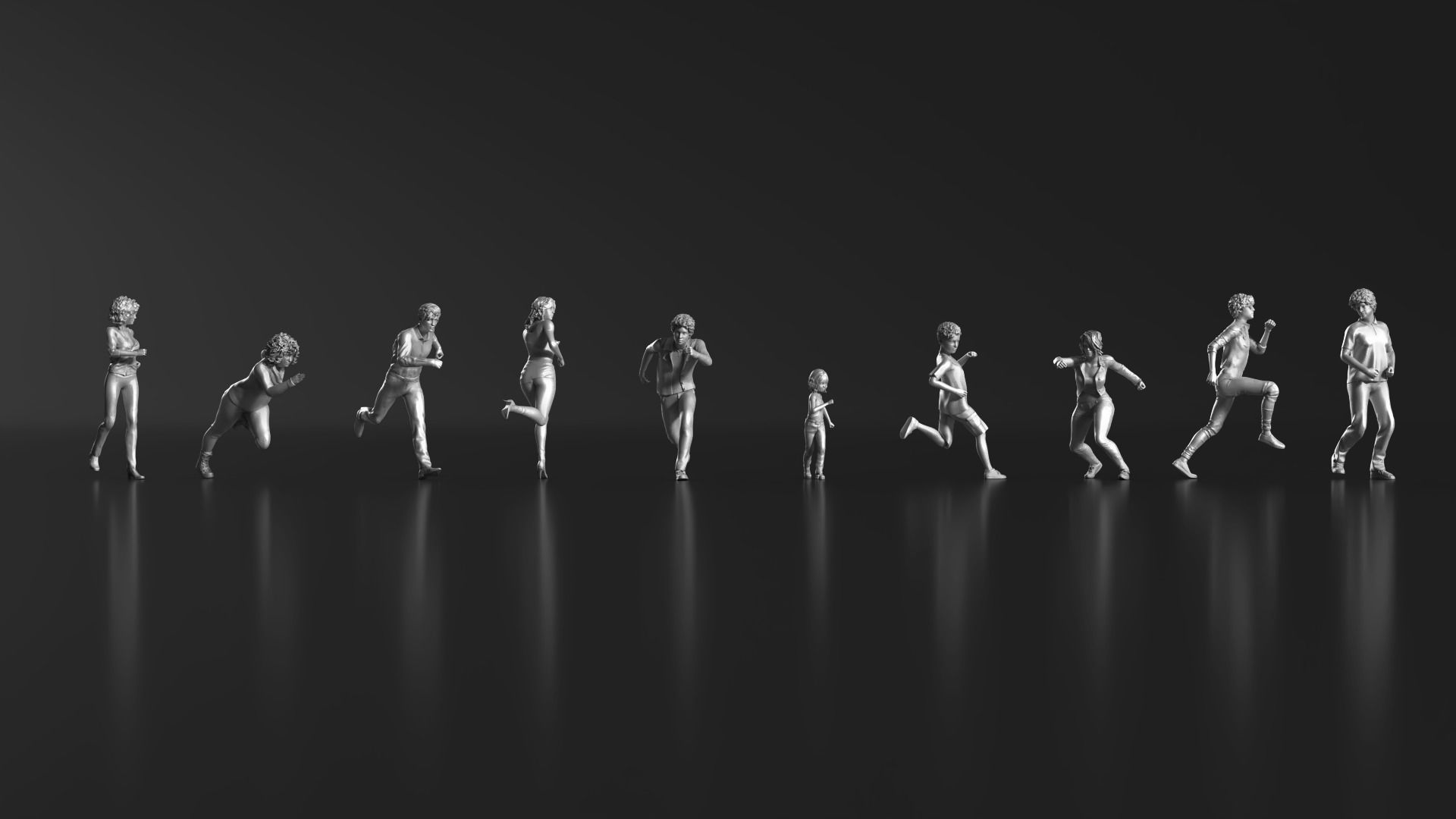 HD People 22 Run 3D print model_8