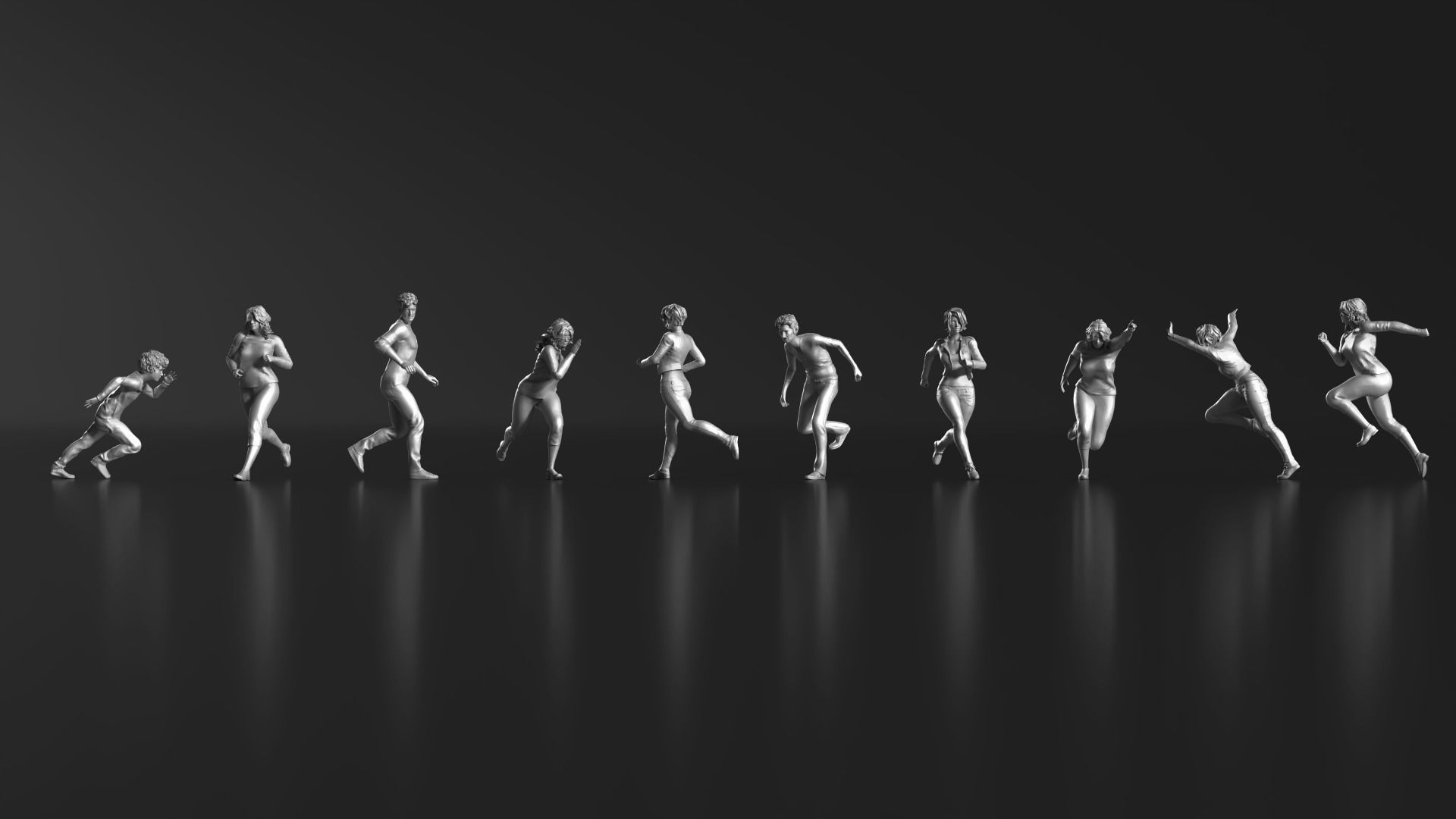 HD People 22 Run 3D print model_6