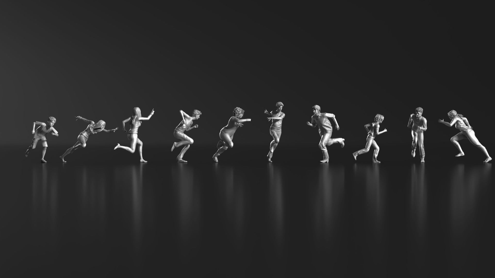 HD People 22 Run 3D print model_4