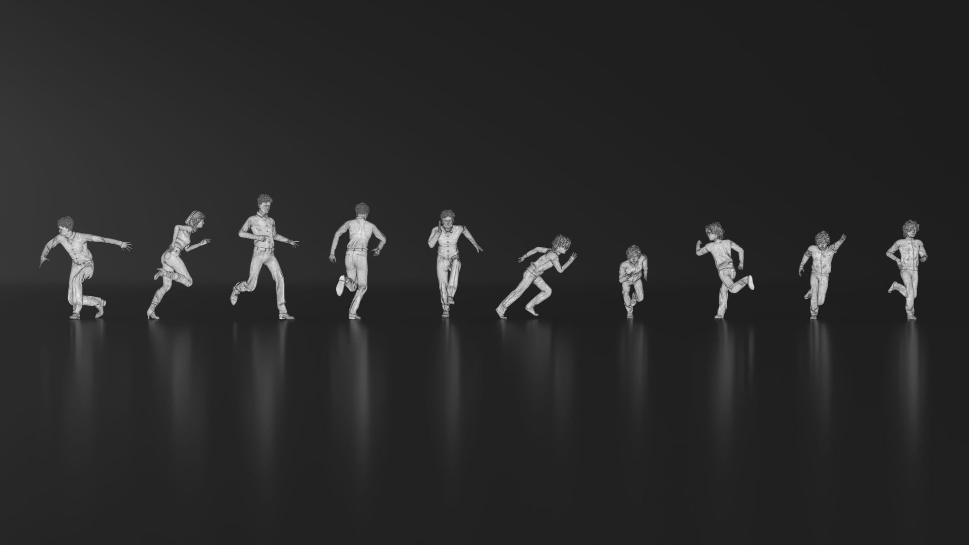 HD People 22 Run 3D print model_13