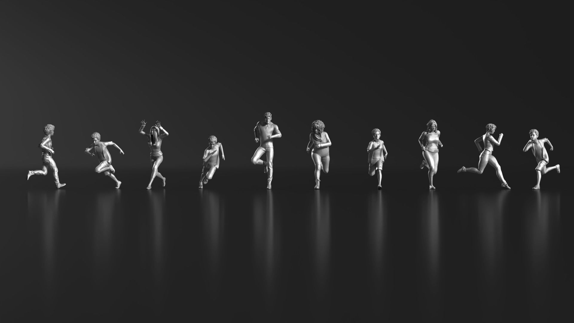 HD People 22 Run 3D print model_7