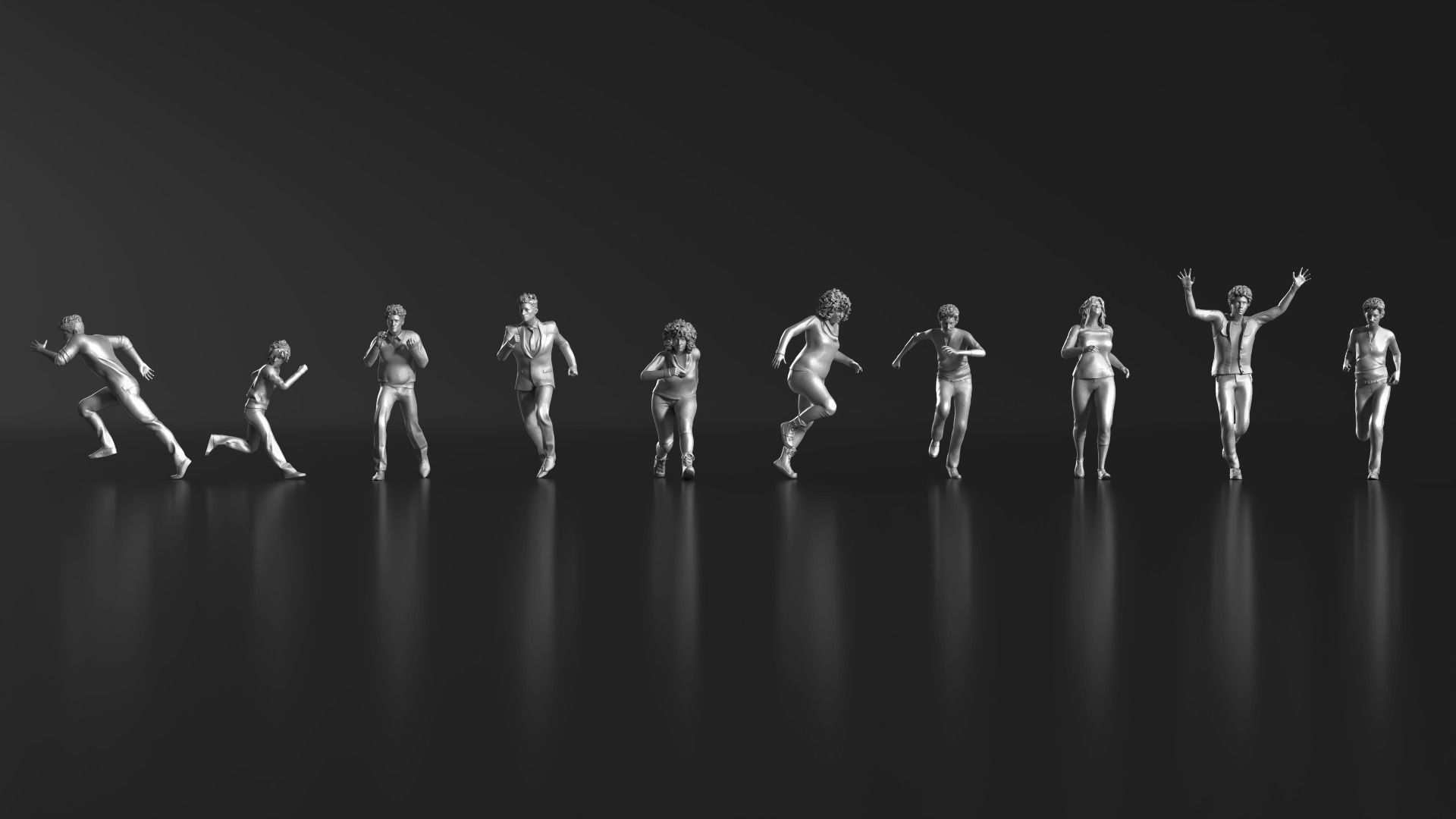 HD People 22 Run 3D print model_10