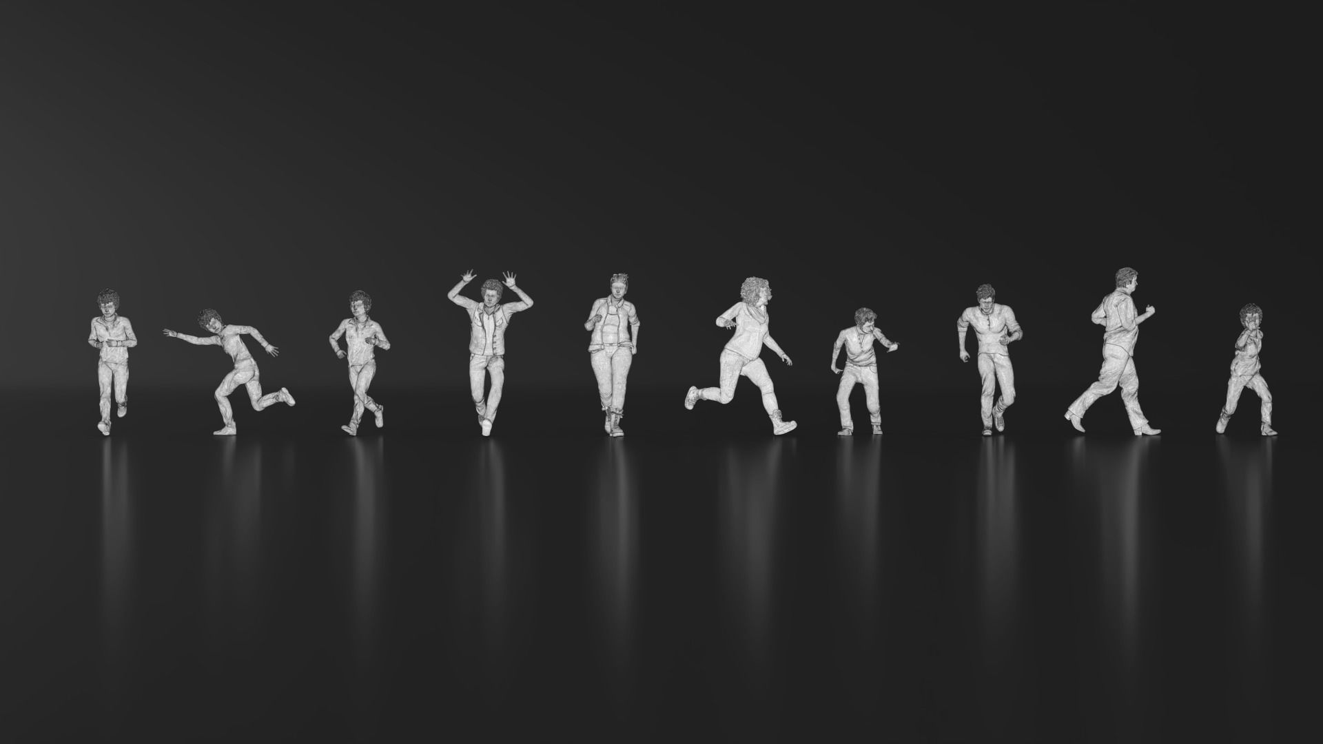 HD People 22 Run 3D print model_11