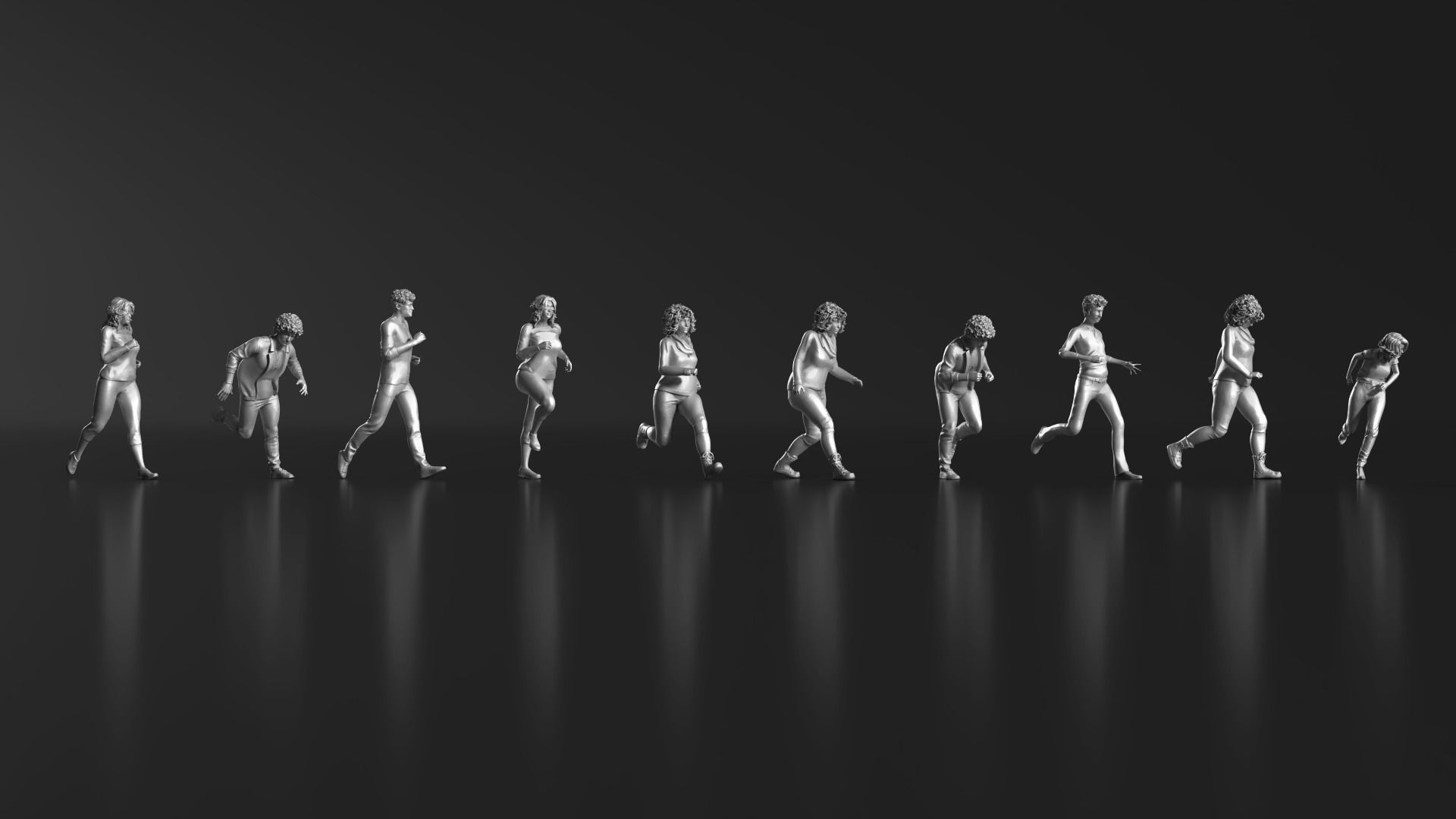 HD People 22 Run 3D print model_9