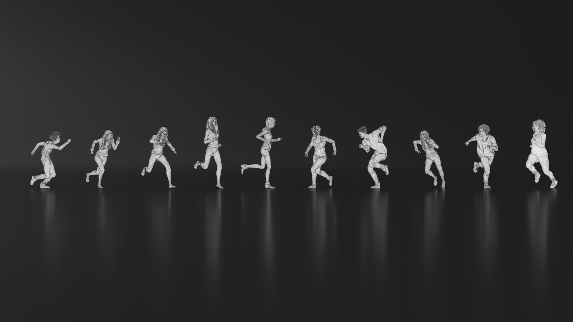 HD People 22 Run 3D print model_15